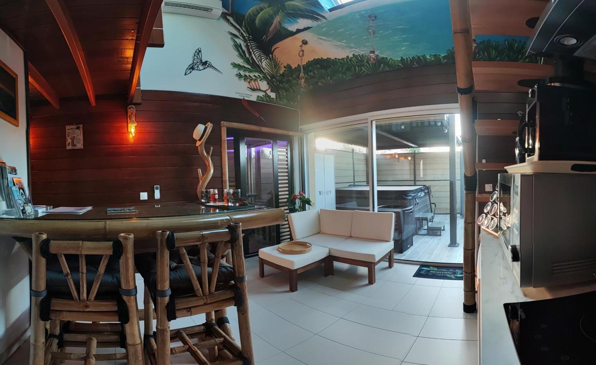 La Kaz Rhumantique Sauna And Spa Privatif La Riviere-Saint-Sauveur ภายนอก รูปภาพ